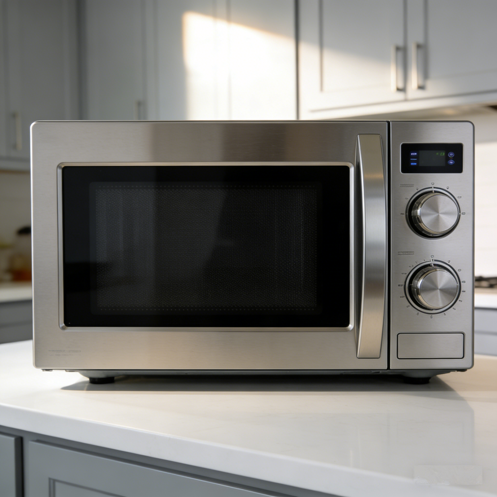 Smart Household Microwave Oven with 360° Even Heating, Adjustable Power Levels, One-Touch Quick Heating, Easy-Clean Cavity, Quiet Operation, Perfect for Baby Food & Reheating, Beginner-Friendly.🥘
